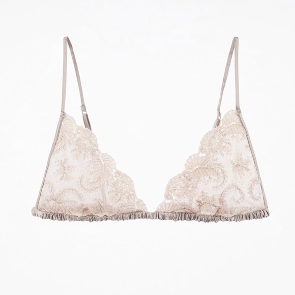 Rhinestone&Lace bra- light pink - Picture 1 of 5